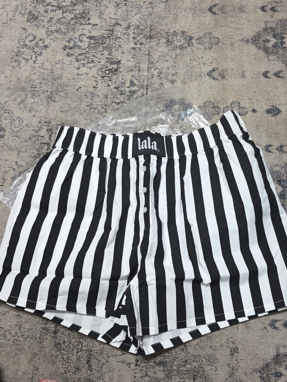 @ Lala Womens Striped Boxer Size Large - Picture 7 of 9